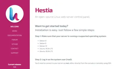 Instalación de HestiaCP